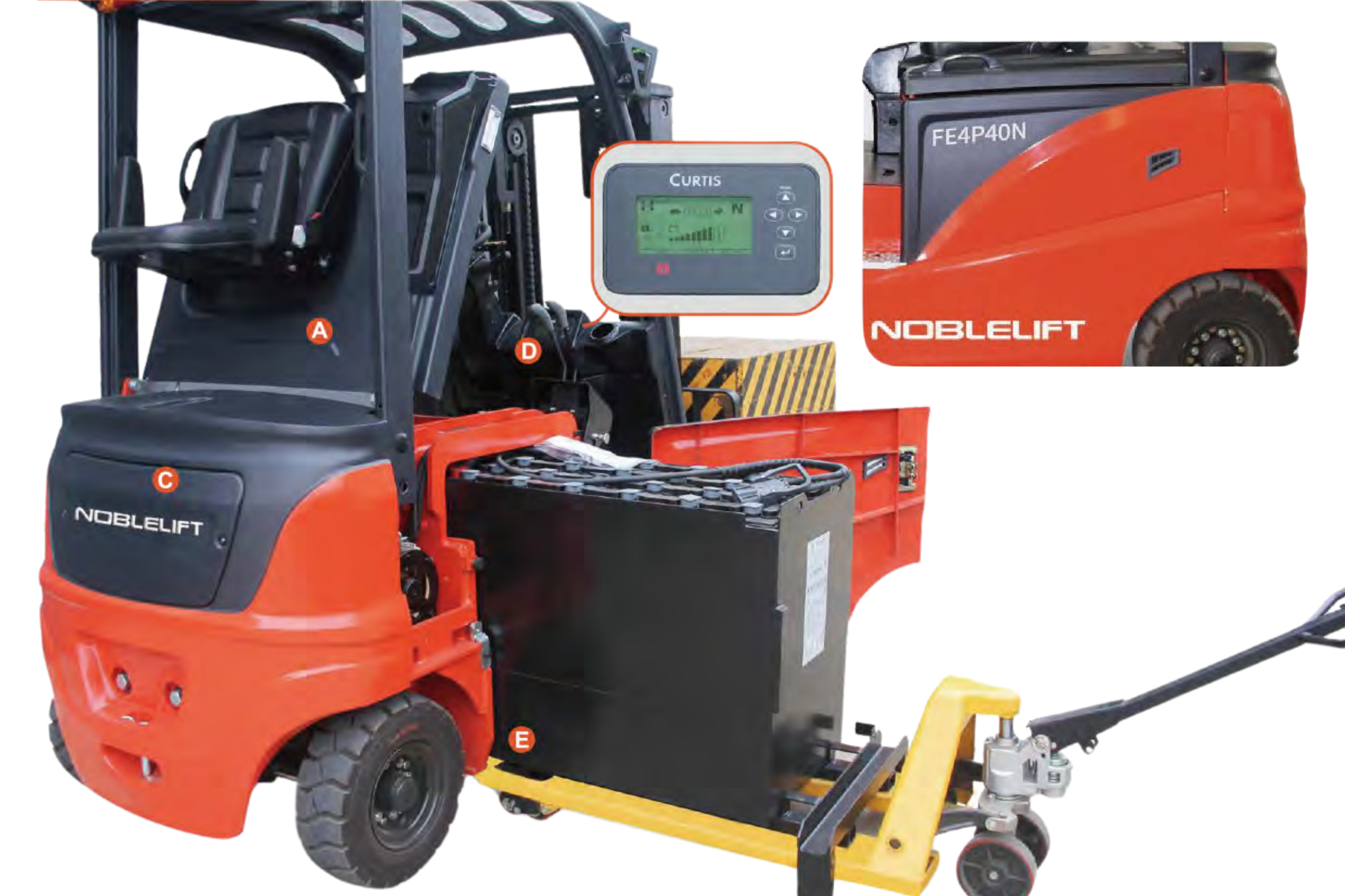 NOBLELIFT FE4P50N _ ORANGE BATTERY